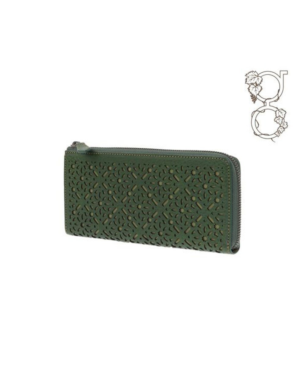 【ゲンテン/genten】のダイヤカットワーク Lファスナー長財布 インテリア・キッズ・メンズ・レディースファッション・服の通販 founy(ファニー) ファッション Fashion レディースファッション Fashion for Women ミニ財布・二つ折り財布 Wallets & Card Cases イタリア Italy ワーク Workwear, Utility Style 定番 Standard, Basic Item 財布 Wallet, Purse 透かし Cut-Out, Lacework フォレストグリーン|ID: prp329100004849248 ipo3291000000036243047