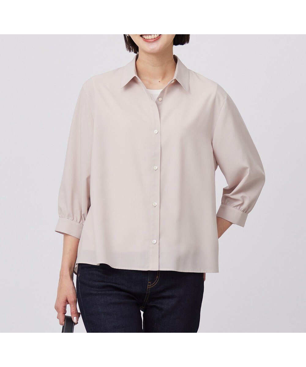 【ジェイ プレス/J.PRESS】の【洗える】スパンローン バックプリーツ ブラウス インテリア・キッズ・メンズ・レディースファッション・服の通販 founy(ファニー) ファッション Fashion レディースファッション Fashion for Women トップス・カットソー Cut & Sew Tops シャツ・ブラウス・オフィスカジュアル Elegant Blouses & Button-Ups エレガント 上品 Elegant シンプル Simple, Minimal トレンド Trend, Trending Now フロント Front, Front Design プリーツ Pleats, Pleated 夏 Summer 春 Spring S/S・春夏 SS, Spring/Summer, Warm Season 洗える Machine Washable ピンク系|ID: prp329100004849277 ipo3291000000036062419