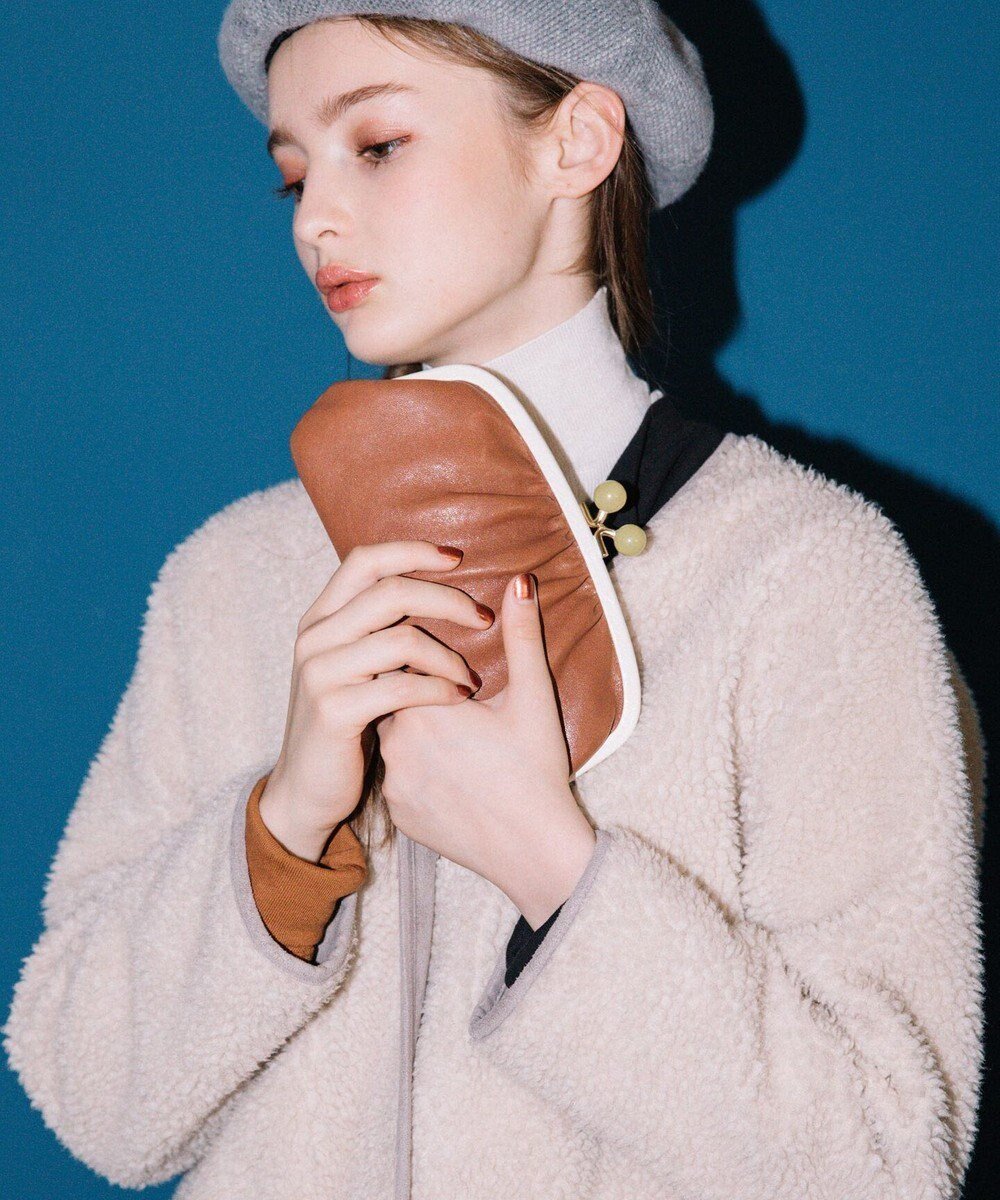 【アンビリオン/UNBILLION】のperche ジェムストーンがま口長財布 インテリア・キッズ・メンズ・レディースファッション・服の通販 founy(ファニー) 　ファッション　Fashion　レディースファッション　Fashion for Women　ミニ財布・二つ折り財布　Wallets & Card Cases　イエロー　Yellow　ギャザー　Gathered, Ruffled　シルバー　Silver, Metallic Silver　財布　Wallet, Purse　ドット　Polka Dot, Dot Pattern　ミックス　Mix, Mixed Style　ラベンダー　Lavender　ミックスブラウン|ID: prp329100004849281 ipo3291000000035475472