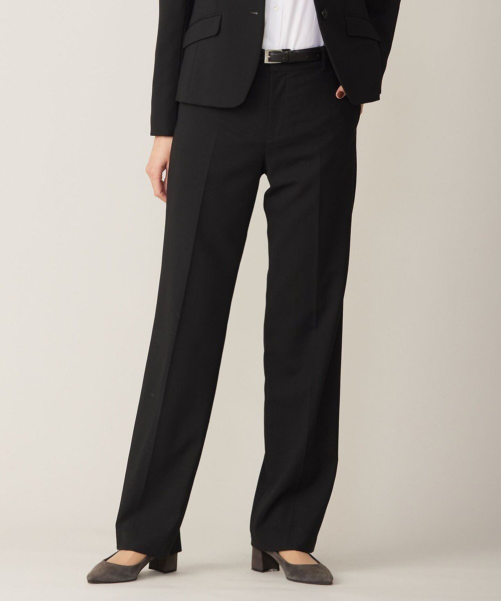 【ジェイ プレス/J.PRESS】の【リクルート対応】テフロンカームスキン ストレート パンツ インテリア・キッズ・メンズ・レディースファッション・服の通販 founy(ファニー) 　ファッション　Fashion　レディースファッション　Fashion for Women　パンツ　Pants & Trousers　おすすめ　Recommended / Our Picks　ストレッチ　Stretch, Stretchy Fabric　ストレート　Straight, Straight Cut　スーツ　Suit, Formalwear　セットアップ　Set-Up, Coordinated Outfit　センター　Center, Center Line　ビジネス 仕事 通勤　Business / Work / Commuting　A/W・秋冬　Autumn/Winter　ブラック系|ID: prp329100004849282 ipo3291000000036260746