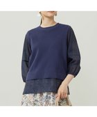 【自由区/JIYU-KU】のハイツイストコットンアセテートプルオーバー ニット 人気、トレンドファッション・服の通販 founy(ファニー) ファッション Fashion レディースファッション Fashion for Women トップス・カットソー Cut & Sew Tops ニット Knit Tops & Sweaters カジュアルプルオーバー・ニットトップス Pullovers & Knit Tops / Casual Pullovers コンビ Combo, Combination Style シアー Sheer, See-Through スリーブ Sleeve, Long Sleeve / Short Sleeve セーター Sweater, Knitwear トレンド Trend, Trending Now 夏 Summer 春 Spring S/S・春夏 SS, Spring/Summer, Warm Season thumbnail インディゴブルー|ID: prp329100004849287 ipo3291000000035475649