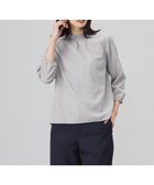 【ジェイ プレス/J.PRESS】のプロビスストライプチェック フリルネック カットソー 人気、トレンドファッション・服の通販 founy(ファニー) ファッション Fashion レディースファッション Fashion for Women トップス・カットソー Cut & Sew Tops シャツ・ブラウス・オフィスカジュアル Elegant Blouses & Button-Ups ロングTシャツ・Tシャツ Longline T-Shirts & Tees カットソー・ベーシックTシャツ Cut-and-Sewn Tops / Stretch Tees & Basics 秋 Autumn カットソー Cut and Sewn Top シンプル Simple, Minimal ストライプ Stripe, Striped Pattern スリット Slit, Slit Detail センター Center, Center Line チェック Check, Plaid, Tartan 定番 Standard, Basic Item フリル Frill, Ruffle フロント Front, Front Design A/W・秋冬 Autumn/Winter 夏 Summer エレガント 上品 Elegant thumbnail グレーストライプ系|ID: prp329100004849295 ipo3291000000036244002