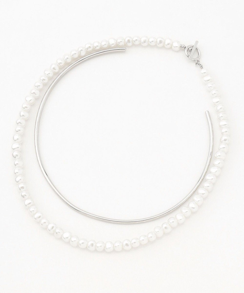 【アンフィーロ 自由区/UNFILO】の2SET パールネックレス×チョーカー インテリア・キッズ・メンズ・レディースファッション・服の通販 founy(ファニー) 　ファッション　Fashion　レディースファッション　Fashion for Women　ジュエリー　Jewelry　ネックレス　Necklaces & Pendants　アクセサリー　Fashion Accessories　チョーカー　Tulle, Mesh Fabric　ネックレス　Necklace, Pendant Necklace　パール　Pearl, Pearl Accent　メタル　Metal, Metal Parts　シルバー|ID: prp329100004849351 ipo3291000000035476443