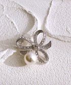 【ティアクラッセ/Tiaclasse】のパール&クローバーリボンブローチ シルバー|ID: prp329100004849405 ipo3291000000035597344