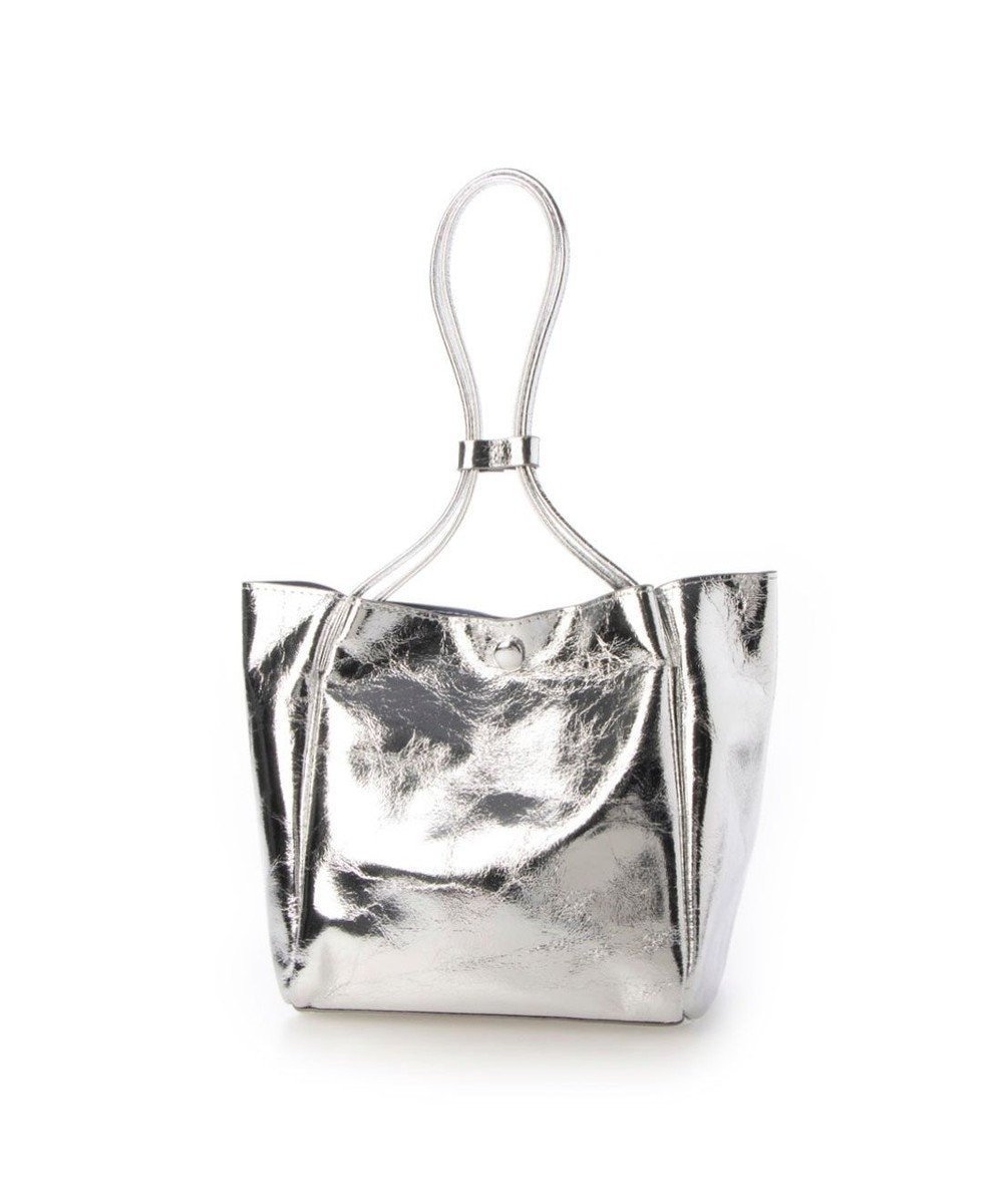 【アンビリオン/UNBILLION】のカシュカシュ cachecache / クラッシュメタリックワンハンドルミニトート インテリア・キッズ・メンズ・レディースファッション・服の通販 founy(ファニー) 　ファッション　Fashion　レディースファッション　Fashion for Women　バッグ　Bags　クラッシュ　Distressed, Crashed Style　スマホ　Smartphone, Mobile Device　トレンド　Trend, Trending Now　ポーチ　Pouch, Small Case　巾着　Drawstring Bag, Kinchaku　財布　Wallet, Purse　シルバー|ID: prp329100004849412 ipo3291000000035774089