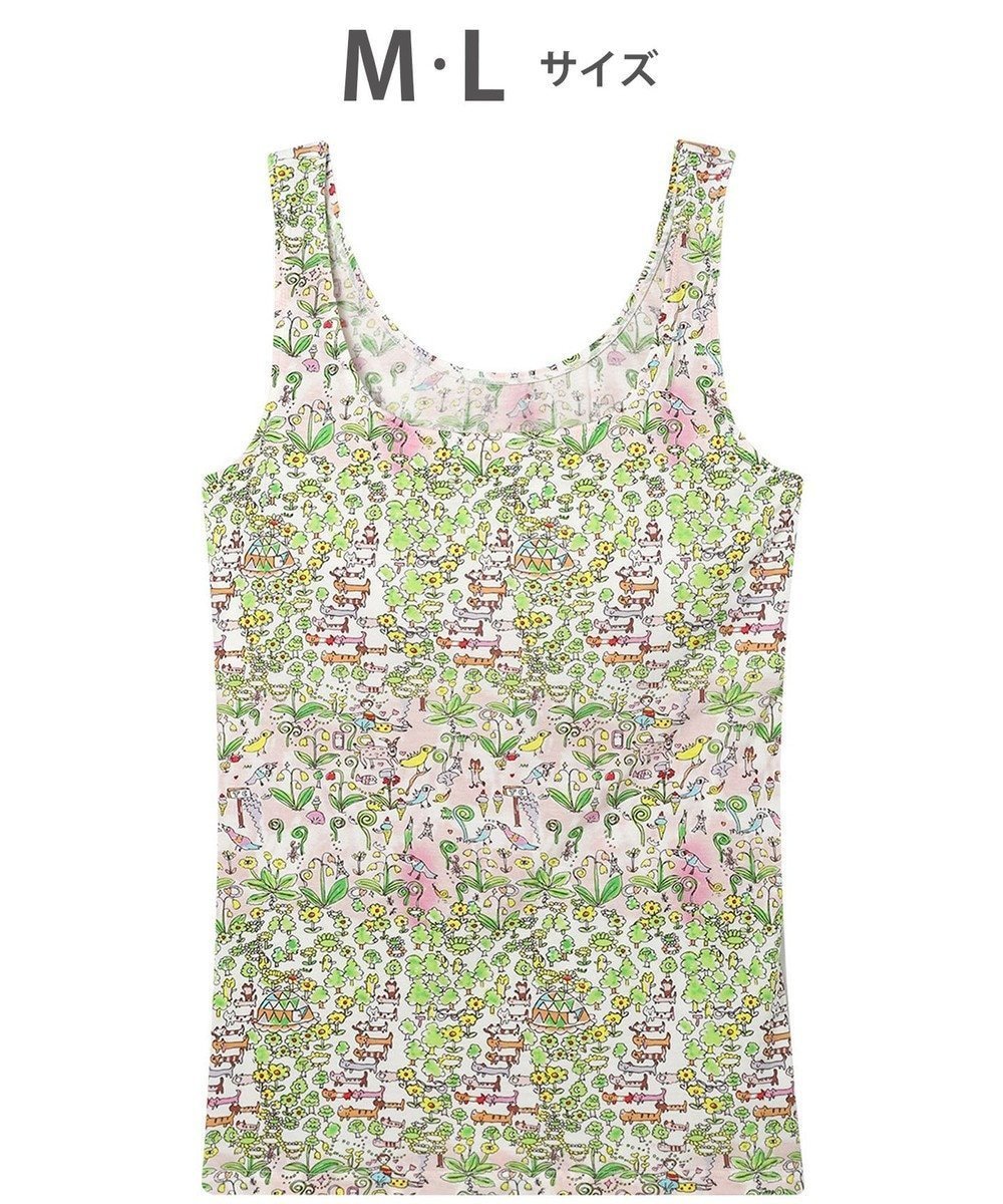 【ツモリチサト スリープ/tsumori chisato SLEEP】のツモリチサト インナー ノースリーブ タンクトップ ベア天竺素材(身生地) パッド付 レディース UCX410 /ワコール インテリア・キッズ・メンズ・レディースファッション・服の通販 founy(ファニー) 　ファッション　Fashion　レディースファッション　Fashion for Women　トップス・カットソー　Cut & Sew Tops　キャミソール&ノースリーブ　Camisoles & Sleeveless Tops　インナー　Innerwear　シンプル　Simple, Minimal　タンク　Tank Top, Sleeveless Top　ネコ　Cat, Feline Motif　ノースリーブ　Sleeveless, No-Sleeve　パジャマ　Pajamas, Sleepwear　メロン|ID: prp329100004849419 ipo3291000000035525621