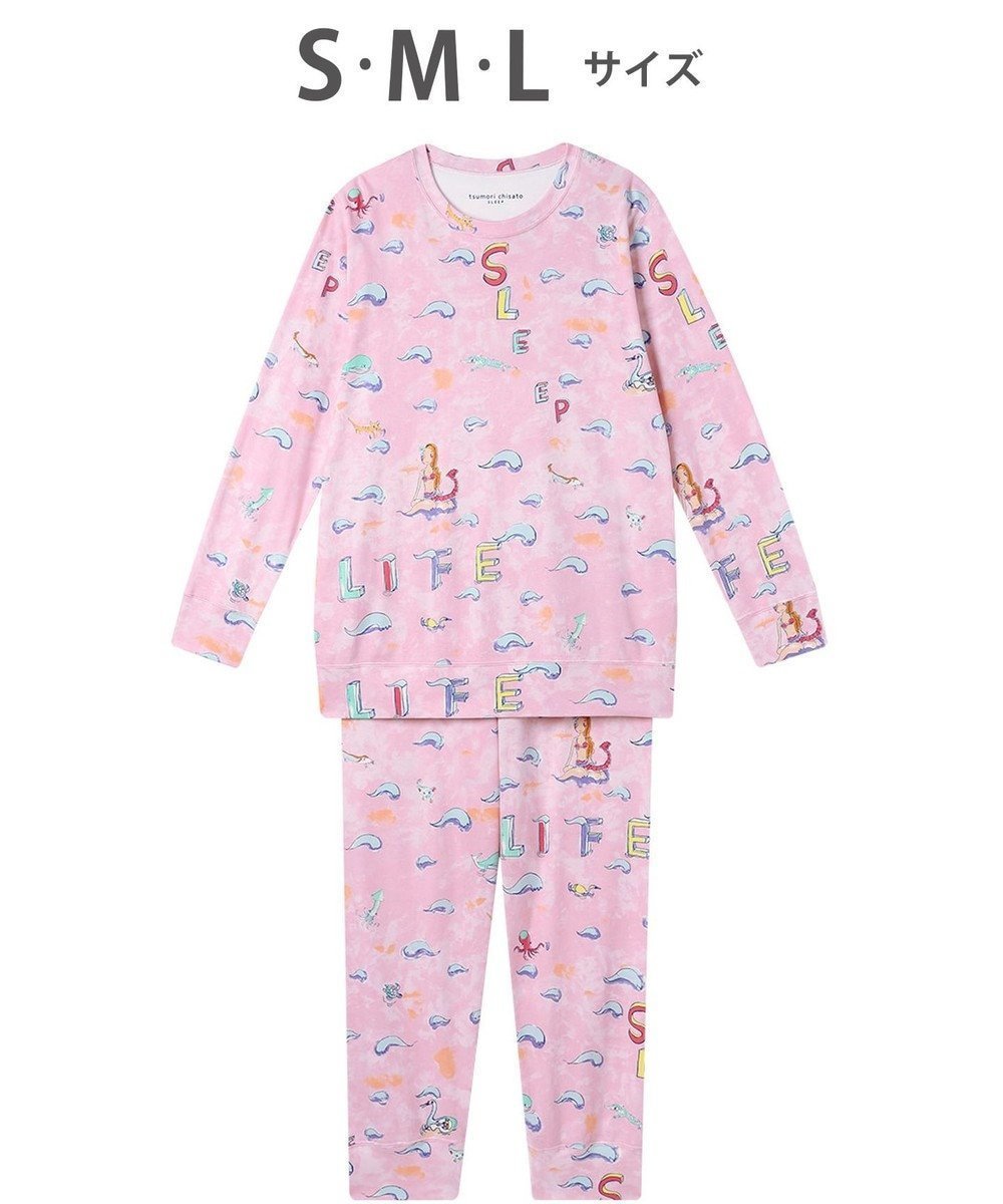 【ツモリチサト スリープ/tsumori chisato SLEEP】のツモリチサト パジャマ 長袖 長ズボン 綿100%(本体) スムース素材 レディース UDX501 /ワコール インテリア・キッズ・メンズ・レディースファッション・服の通販 founy(ファニー) ファッション Fashion レディースファッション Fashion for Women トップス・カットソー Cut & Sew Tops 春 Spring コレクション Collection, Seasonal Line 長袖 Long Sleeve, Full Sleeve パジャマ Pajamas, Sleepwear ボトム Bottoms, Lower Wear ピンク|ID: prp329100004849422 ipo3291000000035477904