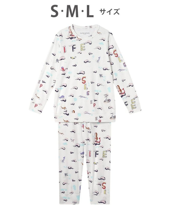 【ツモリチサト スリープ/tsumori chisato SLEEP】のツモリチサト パジャマ 長袖 長ズボン 綿100%(本体) スムース素材 レディース UDX501 /ワコール インテリア・キッズ・メンズ・レディースファッション・服の通販 founy(ファニー) https://founy.com/ ファッション Fashion レディースファッション Fashion for Women トップス・カットソー Cut & Sew Tops 春 Spring コレクション Collection, Seasonal Line 長袖 Long Sleeve, Full Sleeve パジャマ Pajamas, Sleepwear ボトム Bottoms, Lower Wear |ID: prp329100004849422 ipo3291000000035525626