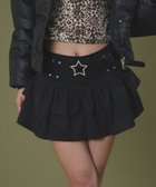 【ウィゴー/WEGO】のスターベルト付きティアードスカパン ブラック|ID: prp329100004849429 ipo3291000000035525652