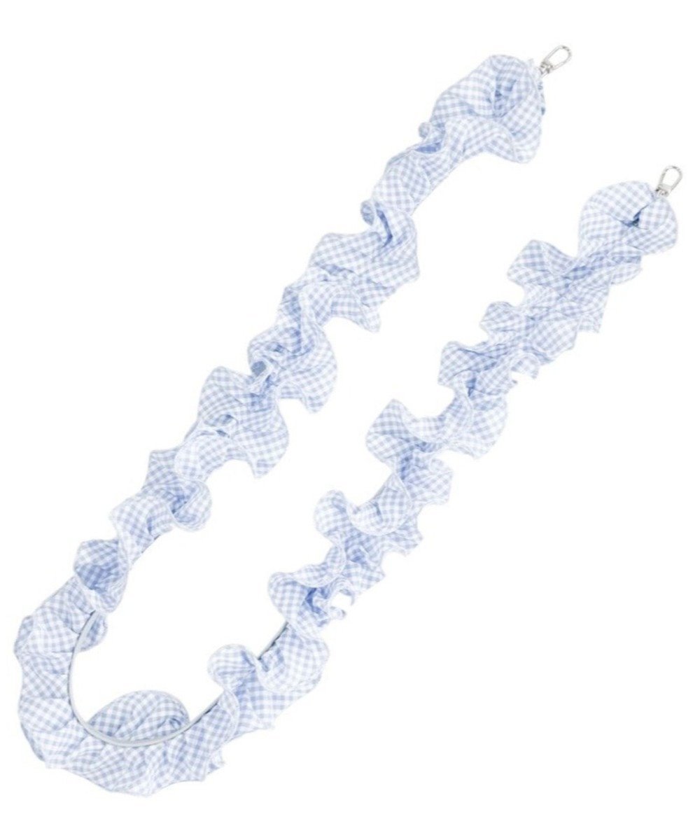 【ウィゴー/WEGO】のギンガムフリルストラップ インテリア・キッズ・メンズ・レディースファッション・服の通販 founy(ファニー) 　ファッション　Fashion　レディースファッション　Fashion for Women　スポーツウェア　Functional & Stylish Sportswear　アクセサリー　Fashion Accessories　ギンガム　Gingham, Gingham Fabric　スポーツ　Sports, Activewear　スマホ　Smartphone, Mobile Device　チェック　Check, Plaid, Tartan　フリル　Frill, Ruffle　モバイル　Mobile, Smartphone　ラップ　Wrap, Wrap Design　おすすめ　Recommended / Our Picks　旅行　Travel　スマホショルダーバッグ　Smartphone Shoulder Bag　サックス|ID: prp329100004849446 ipo3291000000035525738