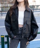 【ウィゴー/WEGO】のPUショートジャケット ブラック|ID: prp329100004849454 ipo3291000000035525773