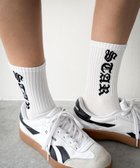 【ウィゴー/WEGO】のオールドイングリッシュロゴリブソックス ホワイト|ID: prp329100004849456 ipo3291000000035478474