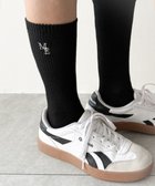 【ウィゴー/WEGO】の刺繍ロゴローゲージゆるリブソックス ブラック|ID: prp329100004849457 ipo3291000000035636427