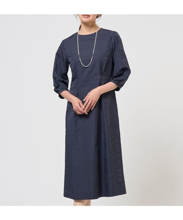 【ジェイ プレス/J.PRESS】のブロックチェックジャガード ワンピース インテリア・キッズ・メンズ・レディースファッション・服の通販 founy(ファニー) https://founy.com/ ファッション Fashion レディースファッション Fashion for Women ワンピース Dresses アクセサリー Fashion Accessories 春 Spring ギャザー Gathered, Ruffled クラシカル Classical, Vintage-Inspired シャーリング Shirring, Ruched ジャケット Jacket, Outerwear ストレッチ Stretch, Stretchy Fabric チェック Check, Plaid, Tartan フロント Front, Front Design S/S・春夏 SS, Spring/Summer, Warm Season 夏 Summer エレガント 上品 Elegant |ID: prp329100004849466 ipo3291000000035478616