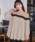 【ティアクラッセ/Tiaclasse】の配色ラインプリーツプルオーバー ベージュ|ID: prp329100004849468 ipo3291000000035525796