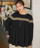 【ティアクラッセ/Tiaclasse】の配色ラインプリーツプルオーバー ブラック|ID: prp329100004849468 ipo3291000000035525798