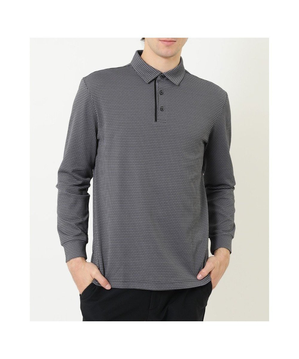 【ダックス/DAKS / MEN】の【DAKS GOLF】 ジャガード長袖ニットポロ インテリア・キッズ・メンズ・レディースファッション・服の通販 founy(ファニー) 　ファッション　Fashion　メンズファッション　Fashion for Men　トップス・カットソー　Cut & Sew Tops　ニット・セーター / 定番トップス　Knit Tops & Sweaters　メンズシャツ　Shirts　ポロシャツ / きれいめカジュアルスタイル　Polo Shirts　ゴルフ　Golf　ジャカード／ジャガード　Jacquard, Woven Pattern　ストレッチ　Stretch, Stretchy Fabric　フィット　Fit, Slim Fit　ポロシャツ　Polo Shirt, Collared Tee　夏　Summer　定番　Standard, Basic Item　S/S・春夏　SS, Spring/Summer, Warm Season　秋　Autumn　A/W・秋冬　Autumn/Winter　長袖　Long Sleeve, Full Sleeve　チャコール|ID: prp329100004849578 ipo3291000000035598862