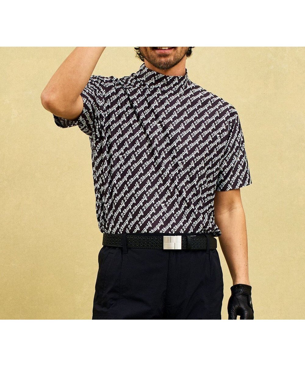 【23区 ゴルフ/23区GOLF / MEN】の【MEN】レジメロゴストレッチモックネック 人気、トレンドファッション・服の通販 founy(ファニー) 　ファッション　Fashion　メンズファッション　Fashion for Men　トップス・カットソー　Cut & Sew Tops　アイレット　Eyelet Lace　ゴルフ　Golf　シンプル　Simple, Minimal　スウェット / スエット　Sweatshirt, Sweatwear　ストライプ　Stripe, Striped Pattern　ストレッチ　Stretch, Stretchy Fabric　スリム　Slim, Slim Fit　バランス　Balance, Style Balance　パターン　Pattern, Design Print　フィット　Fit, Slim Fit　プリント　Print, Printed Pattern　ボトム　Bottoms, Lower Wear　メッシュ　Mesh, Net Fabric　夏　Summer　春　Spring　S/S・春夏　SS, Spring/Summer, Warm Season　軽量　Lightweight, Ultra Light　 other-1|ID: prp329100004849588 ipo3291000000035490772