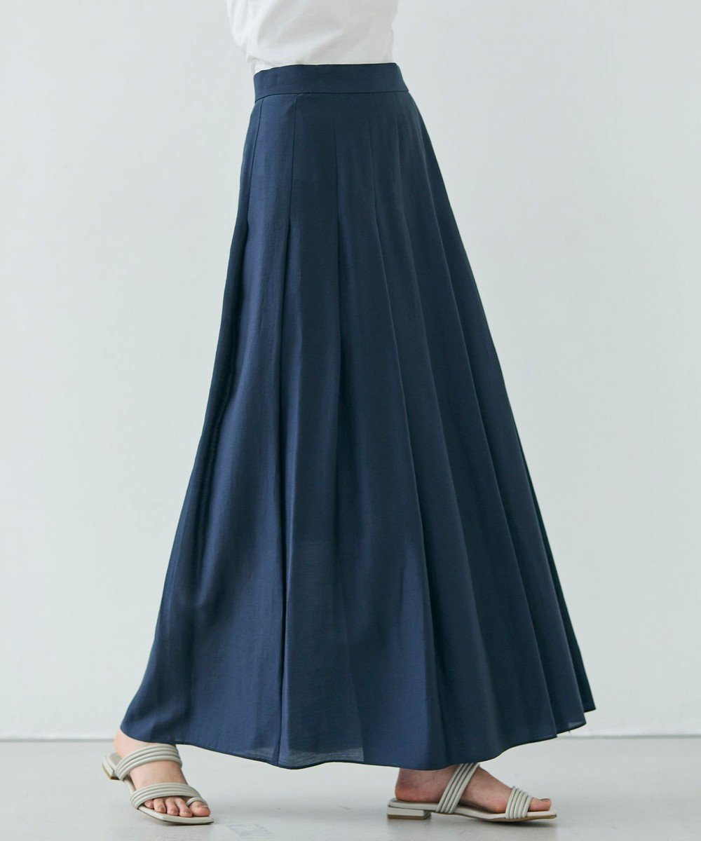 【ベイジ,/BEIGE,】の【洗える】CARINATA / ウエストタックラップスカート インテリア・キッズ・メンズ・レディースファッション・服の通販 founy(ファニー) 　ファッション　Fashion　レディースファッション　Fashion for Women　スカート　Skirts　オーガンジー　Organza Fabric　春　Spring　洗える　Machine Washable　カットソー　Cut and Sewn Top　ジャケット　Jacket, Outerwear　プリーツ　Pleats, Pleated　マニッシュ　Mannish, Boyish　ラップ　Wrap, Wrap Design　ロング　Long, Long-Length　S/S・春夏　SS, Spring/Summer, Warm Season　夏　Summer　ビジネス 仕事 通勤　Business / Work / Commuting　Navy|ID: prp329100004849604 ipo3291000000035599166