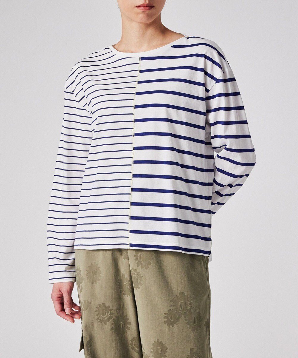 【ポール スミス/Paul Smith】のリラックス ボーダー 長袖Tシャツ インテリア・キッズ・メンズ・レディースファッション・服の通販 founy(ファニー) 　ファッション　Fashion　レディースファッション　Fashion for Women　トップス・カットソー　Cut & Sew Tops　シャツ・ブラウス・オフィスカジュアル　Elegant Blouses & Button-Ups　ロングTシャツ・Tシャツ　Longline T-Shirts & Tees　カットソー・ベーシックTシャツ　Cut-and-Sewn Tops / Stretch Tees & Basics　おすすめ　Recommended / Our Picks　インナー　Innerwear　カットソー　Cut and Sewn Top　ジャケット　Jacket, Outerwear　スタイリッシュ　Stylish, Fashionable　ボーダー　Border, Stripe　リラックス　Relax, Relaxed Fit　夏　Summer　S/S・春夏　SS, Spring/Summer, Warm Season　A/W・秋冬　Autumn/Winter　長袖　Long Sleeve, Full Sleeve　ホワイト|ID: prp329100004849664 ipo3291000000035492808