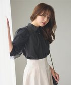 【フェルゥ/Feroux】の【大好評につき追加生産決定!】袖チュールブラウス 人気、トレンドファッション・服の通販 founy(ファニー) ファッション Fashion レディースファッション Fashion for Women トップス・カットソー Cut & Sew Tops シャツ・ブラウス・オフィスカジュアル Elegant Blouses & Button-Ups インナー Innerwear シャーリング Shirring, Ruched チュール Tulip, Tulip Motif トレンド Trend, Trending Now フェミニン Feminine, Girly 夏 Summer S/S・春夏 SS, Spring/Summer, Warm Season A/W・秋冬 Autumn/Winter thumbnail ブラック系|ID: prp329100004849671 ipo3291000000035634901