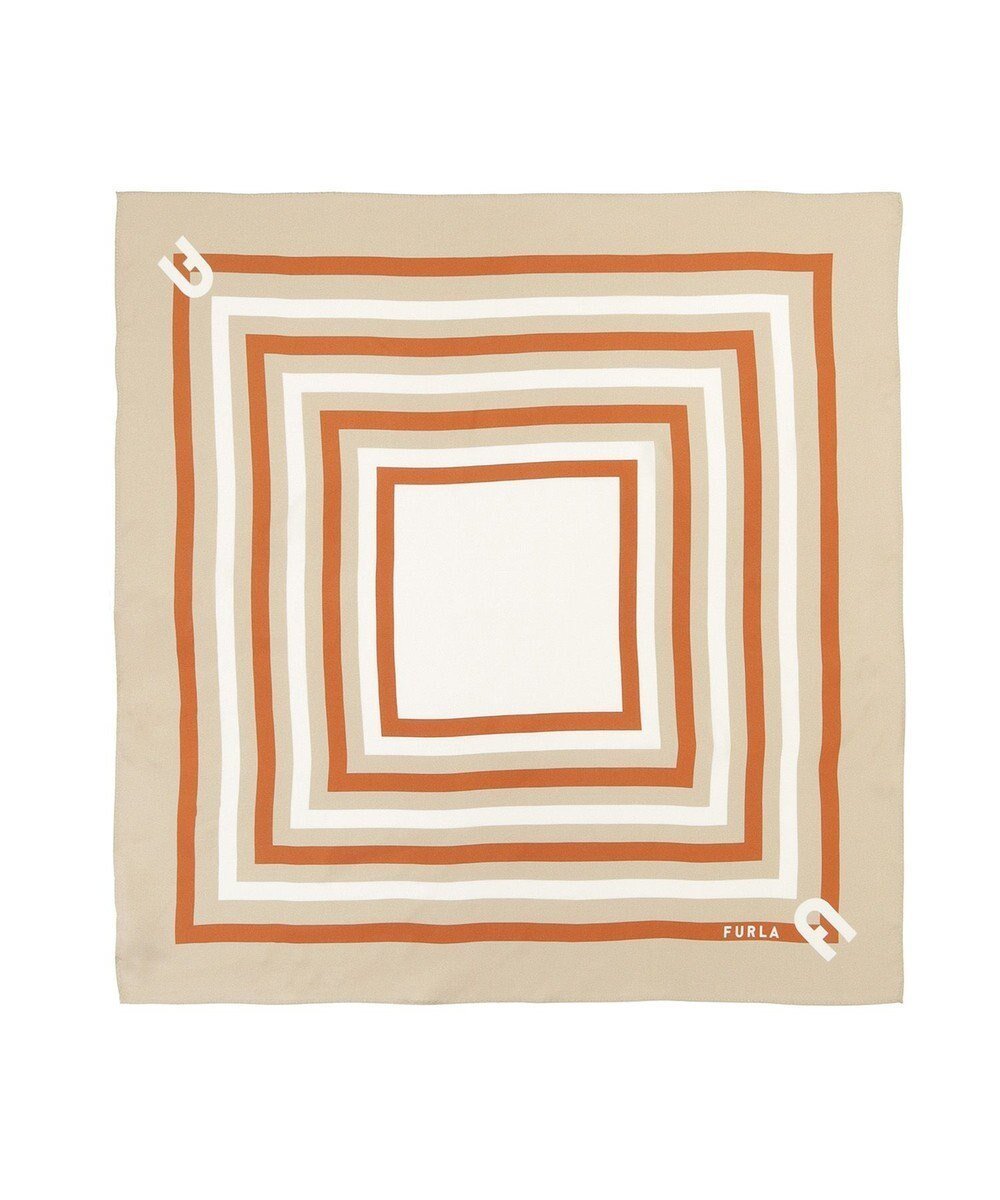 【ムーンバット/MOONBAT】の【美人百花4月号掲載/シルク100%】フルラ (FURLA) スクエア柄 シルクプリントスカーフ 65cm×65cm インテリア・キッズ・メンズ・レディースファッション・服の通販 founy(ファニー) 　雑誌掲載アイテム　Magazine Picks & Fashion Features　ファッション雑誌　Fashion Magazines　ビジンヒャッカ　美人百花　ファッション　Fashion　レディースファッション　Fashion for Women　イタリア　Italy　エレガント 上品　Elegant　コレクション　Collection, Seasonal Line　4月号　April Issue　シルク　Silk, 100% Silk　スカーフ　Scarf, Neckwear　スクエア　Square, Square Shape　雑誌　Magazine, Fashion Magazine　なめらか　Smooth, Silky Texture　バンダナ　Bandana, Head Scarf　パターン　Pattern, Design Print　リュクス　Luxury, Elegant, High-End, Chic　おすすめ　Recommended / Our Picks　キャメル|ID: prp329100004849678 ipo3291000000035493245