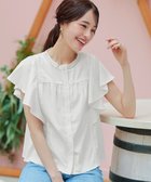 【ティアクラッセ/Tiaclasse】の【洗える】フレアスリーブレースブラウス オフホワイト|ID: prp329100004849699 ipo3291000000035493827