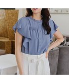 【ティアクラッセ/Tiaclasse】の【洗える】フレアスリーブレースブラウス ブルー|ID: prp329100004849699 ipo3291000000035493830