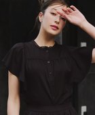 【ティアクラッセ/Tiaclasse】の【洗える】フレアスリーブレースブラウス ブラック|ID: prp329100004849699 ipo3291000000035493832