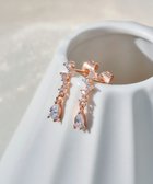【ティアクラッセ/Tiaclasse】の【金属アレルギー対応】ドロップストーンピアス ピンクゴールド|ID: prp329100004849702 ipo3291000000035493898