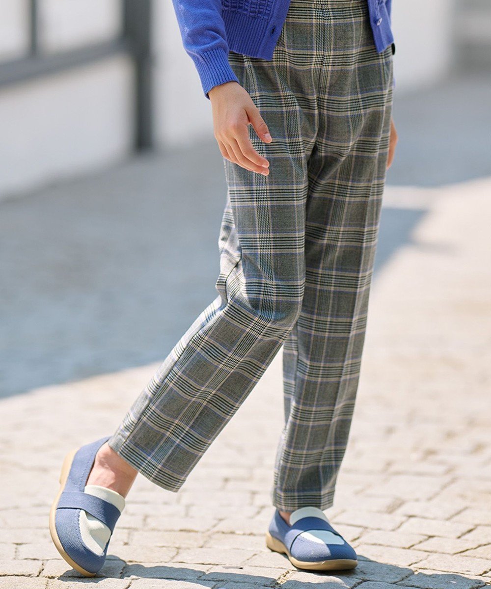 【組曲 / KIDS/KUMIKYOKU】の【110-140㎝】キチントチェック パンツ インテリア・キッズ・メンズ・レディースファッション・服の通販 founy(ファニー) 　ファッション　Fashion　キッズファッション　Fashion for Kids　ボトムス　Bottoms　クラシカル　Classical, Vintage-Inspired　ストレッチ　Stretch, Stretchy Fabric　センター　Center, Center Line　チェック　Check, Plaid, Tartan　トレーナー　Sweatshirt, Trainer　A/W・秋冬　Autumn/Winter　グレー系3|ID: prp329100004850009 ipo3291000000035722584