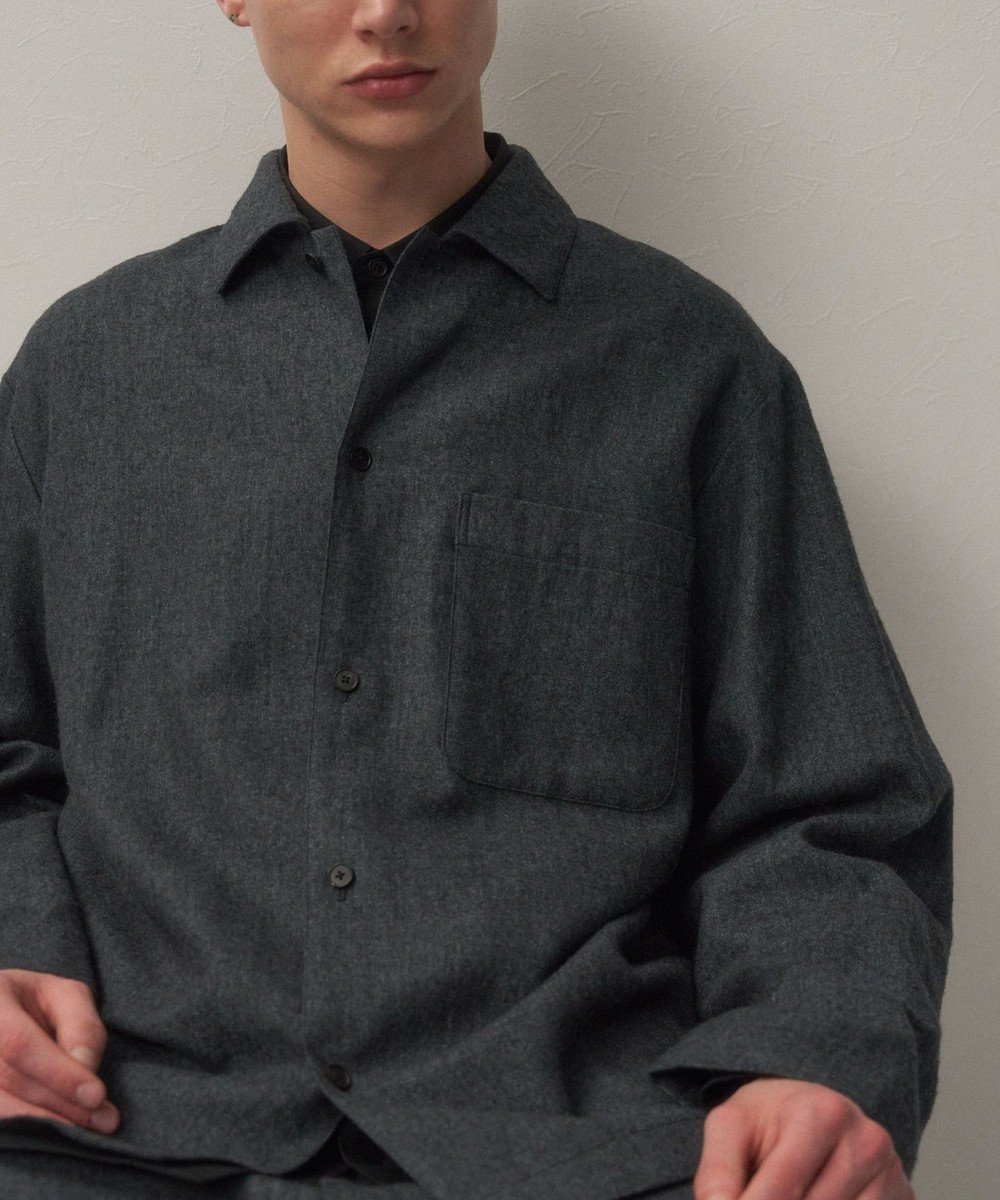 【エイトン/ATON】のLINEN WOOL TWILL シャツジャケット - UNISEX インテリア・キッズ・メンズ・レディースファッション・服の通販 founy(ファニー) ファッション Fashion レディースファッション Fashion for Women アウター Coat / Outerwear Collection レディースジャケット・軽アウター Jackets ユニセックス Unisex, Genderless カーディガン Cardigan, Knitwear シンプル Simple, Minimal ジャケット Jacket, Outerwear ツイード Twill, Twill Weave リネン Linen, Linen Fabric リラックス Relax, Relaxed Fit A/W・秋冬 Autumn/Winter CHARCOAL GRAY|ID: prp329100004850029 ipo3291000000035532678