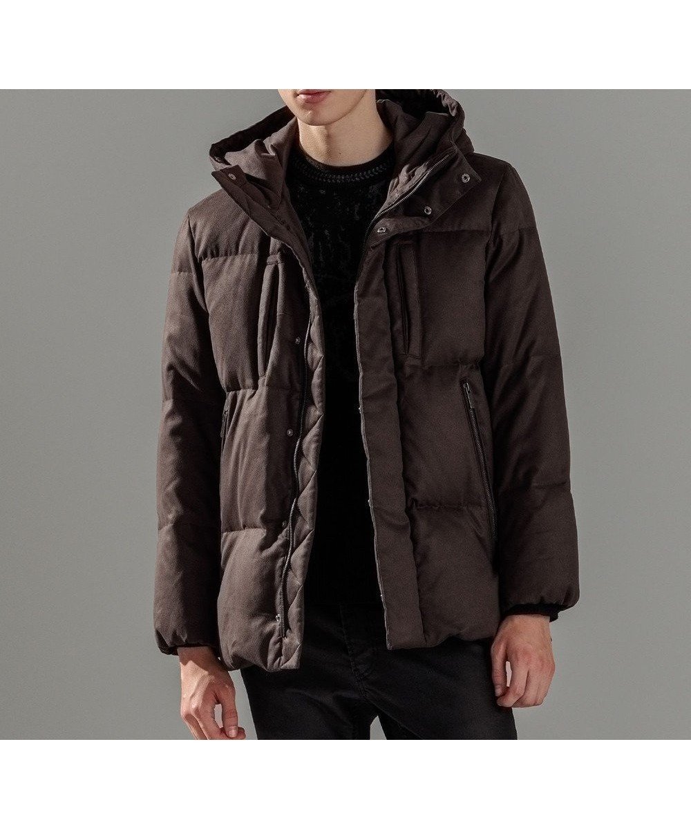 【ジョゼフ オム/JOSEPH HOMME / MEN】のコマスエード ダウンコート インテリア・キッズ・メンズ・レディースファッション・服の通販 founy(ファニー) ファッション Fashion メンズファッション Fashion for Men アウター Men's Coats Outerwear ダウンジャケット / 軽量ダウン Down Jackets & Coats ジップ Zip, Zipper ジャケット Jacket, Outerwear ストレッチ Stretch, Stretchy Fabric ダウン Down, Puffer ドット Polka Dot, Dot Pattern ビジネス 仕事 通勤 Business / Work / Commuting フェザー Feather, Feather Detail フロント Front, Front Design ベーシック Basic, Essential ポケット Pocket, Pocket Detail A/W・秋冬 Autumn/Winter 防寒 Cold Protection, Winter-Ready グレー系|ID: prp329100004850033 ipo3291000000035606495