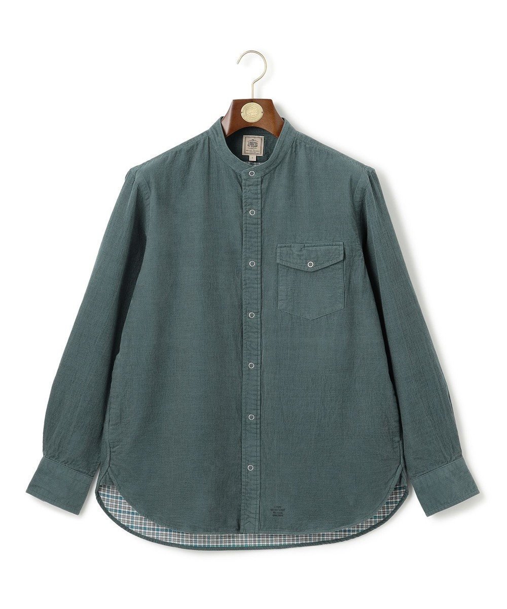 【ジェイ プレス/J.PRESS / MEN】のダブルフェイス キャラメルコール シャツブルゾン インテリア・キッズ・メンズ・レディースファッション・服の通販 founy(ファニー) 　ファッション　Fashion　メンズファッション　Fashion for Men　トップス・カットソー　Cut & Sew Tops　メンズシャツ　Shirts　カットソー　Cut and Sewn Top　コーデュロイ　Corduroy, Cord Fabric　ダブル　Double, Double-Breasted　チェック　Check, Plaid, Tartan　ドッキング　Docking, Mixed Material　定番　Standard, Basic Item　フィット　Fit, Slim Fit　フェイス　Face, Facial Design　ブルゾン　Blouson, Bomber Jacket　ブロック　Block, Solid Block Pattern　ポケット　Pocket, Pocket Detail　羽織　Haori, Light Jacket　リバーシブル　Reversible, Two-Sided　リラックス　Relax, Relaxed Fit　A/W・秋冬　Autumn/Winter　おすすめ　Recommended / Our Picks　スモーキーグリーン系|ID: prp329100004850039 ipo3291000000035533350