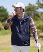 【23区 ゴルフ/23区GOLF / MEN】の【MEN】【撥水・ストレッチ】ライトフード ベスト 軽くて蒸れにくい 急な小雨も怖くない ネイビー系|ID: prp329100004850071 ipo3291000000035606814