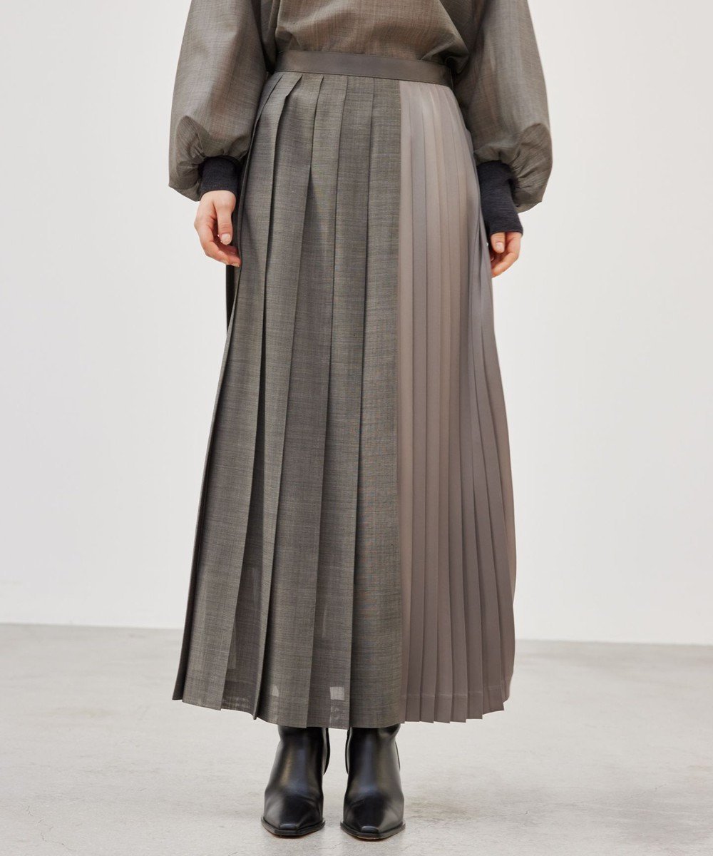 【ベイジ,/BEIGE,】のMOYE / プリーツスカート インテリア・キッズ・メンズ・レディースファッション・服の通販 founy(ファニー) 　ファッション　Fashion　レディースファッション　Fashion for Women　スカート　Skirts　プリーツスカート / 上品フェミニンスタイル　Pleated Skirts　おすすめ　Recommended / Our Picks　とろみ　Fluid, Flowy Fabric　エレガント 上品　Elegant　カットソー　Cut and Sewn Top　サテン　Satin, Glossy Fabric　シルク　Silk, 100% Silk　プリーツ　Pleats, Pleated　ラップ　Wrap, Wrap Design　ビジネス 仕事 通勤　Business / Work / Commuting　A/W・秋冬　Autumn/Winter　C Gray×C Gray|ID: prp329100004850288 ipo3291000000035709703