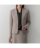 【23区/NIJYUSANKU】の【洗える】ウールライクカルゼ ノーカラージャケット ベージュ系|ID: prp329100004850304 ipo3291000000035710287