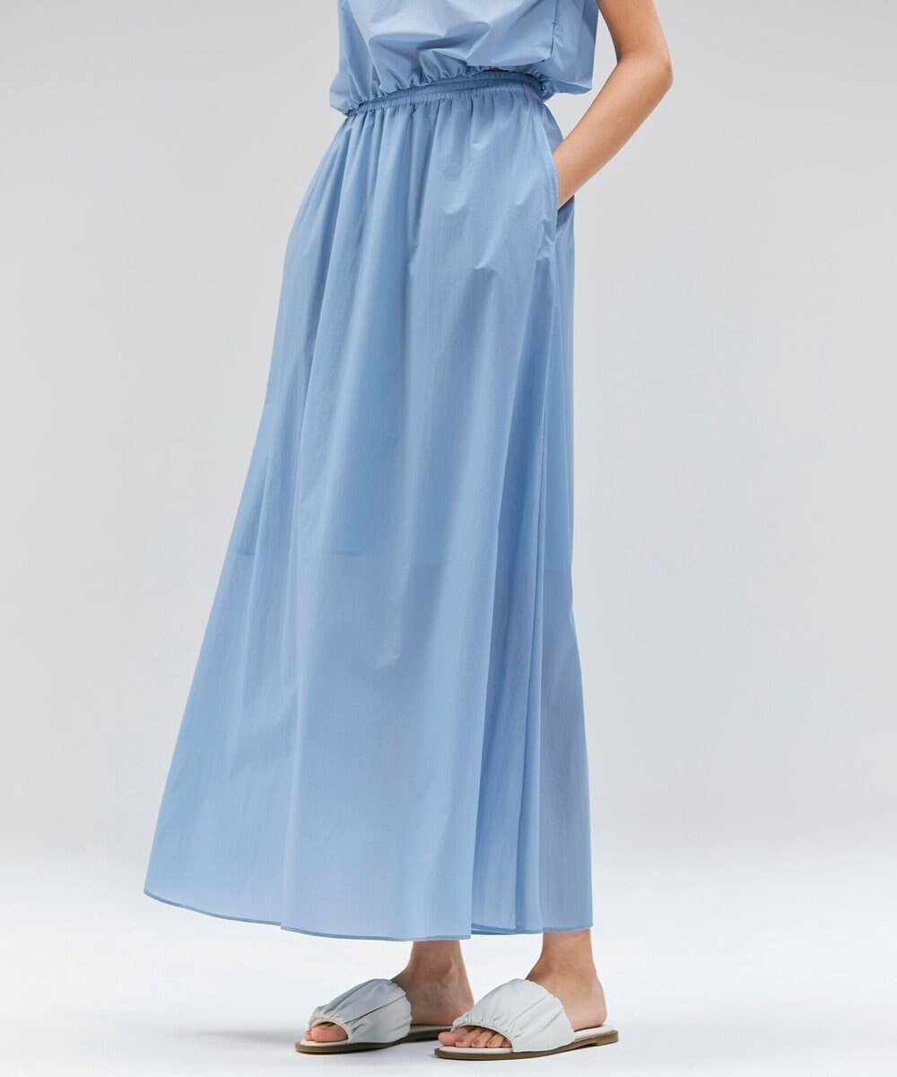 【ベイジ,/BEIGE,】の【洗える/セットアップ対応】SPIGA / ギャザーロングフレアスカート インテリア・キッズ・メンズ・レディースファッション・服の通販 founy(ファニー) 　ファッション　Fashion　レディースファッション　Fashion for Women　セットアップ　Matching Sets　スカート・ミニ/ミディ/マキシ　Skirts / Mini, Midi & Maxi Skirts　スカート　Skirts　Aライン・フレアスカート　A-Line & Flared Skirts　春　Spring　洗える　Machine Washable　ギャザー　Gathered, Ruffled　ジャケット　Jacket, Outerwear　ストレッチ　Stretch, Stretchy Fabric　セットアップ　Set-Up, Coordinated Outfit　タフタ　Taffeta, Structured Fabric　パウダー　Powder, Soft Tone　ロング　Long, Long-Length　S/S・春夏　SS, Spring/Summer, Warm Season　おすすめ　Recommended / Our Picks　夏　Summer　旅行　Travel　エレガント 上品　Elegant　ビジネス 仕事 通勤　Business / Work / Commuting　Sky|ID: prp329100004850306 ipo3291000000035542207