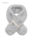 【ムーンバット/MOONBAT】のFURLA フェイクファーくしゅくしゅリボンマフラー ライトグレー|ID: prp329100004850326 ipo3291000000035626544