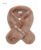 【ムーンバット/MOONBAT】のFURLA フェイクファーくしゅくしゅリボンマフラー ピンク|ID: prp329100004850326 ipo3291000000035626547