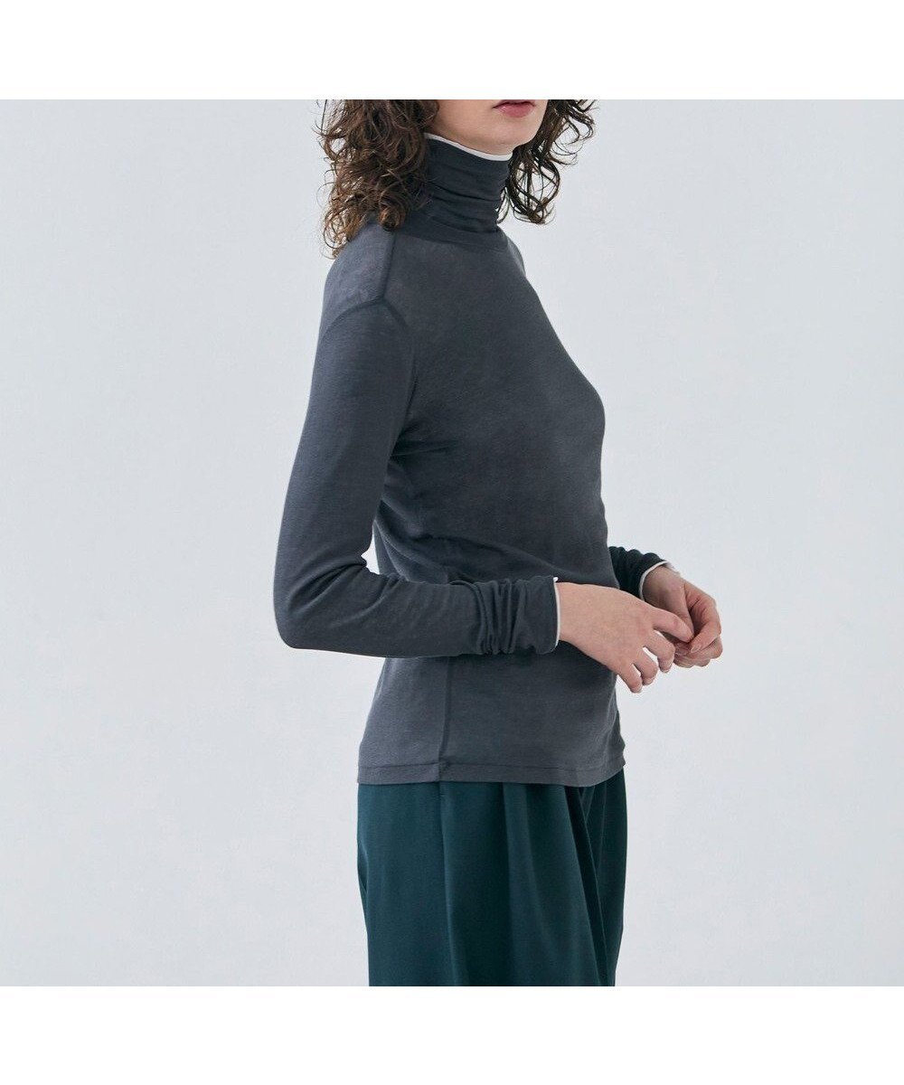 【ベイジ,/BEIGE,】のSORE / コットンシアーハイネックカットソー インテリア・キッズ・メンズ・レディースファッション・服の通販 founy(ファニー) 　ファッション　Fashion　レディースファッション　Fashion for Women　トップス・カットソー　Cut & Sew Tops　シャツ・ブラウス・オフィスカジュアル　Elegant Blouses & Button-Ups　ロングTシャツ・Tシャツ　Longline T-Shirts & Tees　カットソー・ベーシックTシャツ　Cut-and-Sewn Tops / Stretch Tees & Basics　インナー　Innerwear　カットソー　Cut and Sewn Top　シアー　Sheer, See-Through　ジャケット　Jacket, Outerwear　人気　Popular, Best Seller　ビジネス 仕事 通勤　Business / Work / Commuting　夏　Summer　定番　Standard, Basic Item　S/S・春夏　SS, Spring/Summer, Warm Season　A/W・秋冬　Autumn/Winter　Slate|ID: prp329100004850355 ipo3291000000036294911