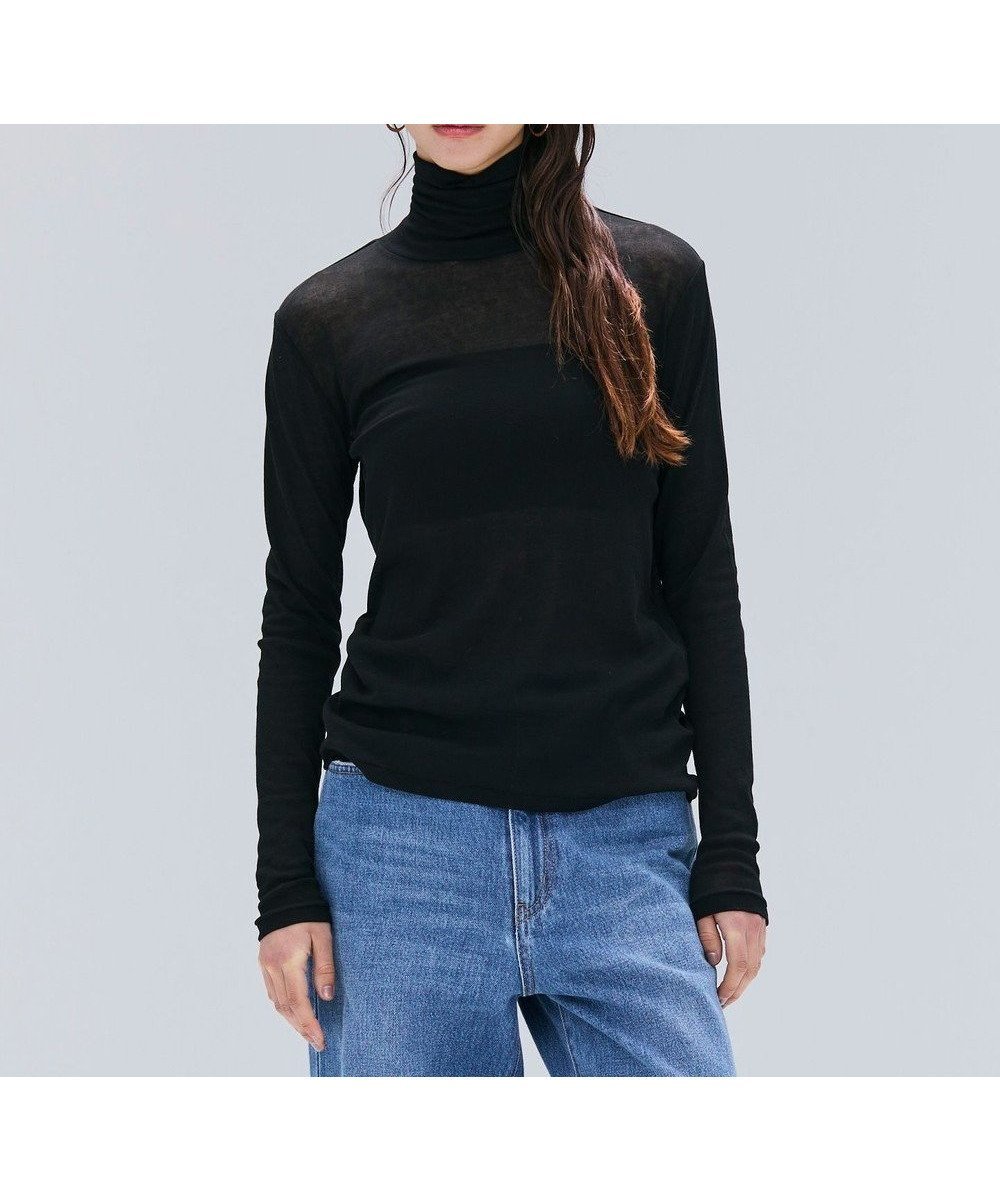 【ベイジ,/BEIGE,】のSORE / コットンシアーハイネックカットソー インテリア・キッズ・メンズ・レディースファッション・服の通販 founy(ファニー) 　ファッション　Fashion　レディースファッション　Fashion for Women　トップス・カットソー　Cut & Sew Tops　シャツ・ブラウス・オフィスカジュアル　Elegant Blouses & Button-Ups　ロングTシャツ・Tシャツ　Longline T-Shirts & Tees　カットソー・ベーシックTシャツ　Cut-and-Sewn Tops / Stretch Tees & Basics　インナー　Innerwear　カットソー　Cut and Sewn Top　シアー　Sheer, See-Through　ジャケット　Jacket, Outerwear　人気　Popular, Best Seller　ビジネス 仕事 通勤　Business / Work / Commuting　夏　Summer　定番　Standard, Basic Item　S/S・春夏　SS, Spring/Summer, Warm Season　A/W・秋冬　Autumn/Winter　Black|ID: prp329100004850355 ipo3291000000036294912