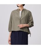 【ジェイ プレス/J.PRESS】の【洗える・接触冷感・吸水速乾】麻SOLID バンドカラー シャツ ブラウス カーキ系|ID: prp329100004850359 ipo3291000000035770358