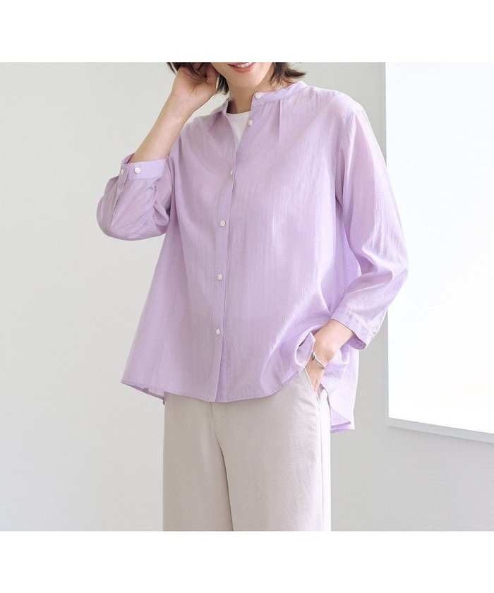 【ジェイ プレス/J.PRESS】の【洗える・速乾・接触冷感】リライムライトローン バックフレア ブラウス インテリア・キッズ・メンズ・レディースファッション・服の通販 founy(ファニー) https://founy.com/ ファッション Fashion レディースファッション Fashion for Women トップス・カットソー Cut & Sew Tops シャツ・ブラウス・オフィスカジュアル Elegant Blouses & Button-Ups 春 Spring 洗える Machine Washable カフス Cuff Design シルク Silk, 100% Silk バランス Balance, Style Balance フォルム Silhouette, Form フレア Flare, Flared ミックス Mix, Mixed Style ラベンダー Lavender ルーズ Loose, Oversized S/S・春夏 SS, Spring/Summer, Warm Season 日本製 Made In Japan 夏 Summer エレガント 上品 Elegant |ID: prp329100004850363 ipo3291000000035843109