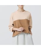 【自由区/JIYU-KU】の【カタログ掲載・セットアップ対応・洗える】スムージーブロッキング ニット ピンクベージュ×モカ|ID: prp329100004850386 ipo3291000000035545614