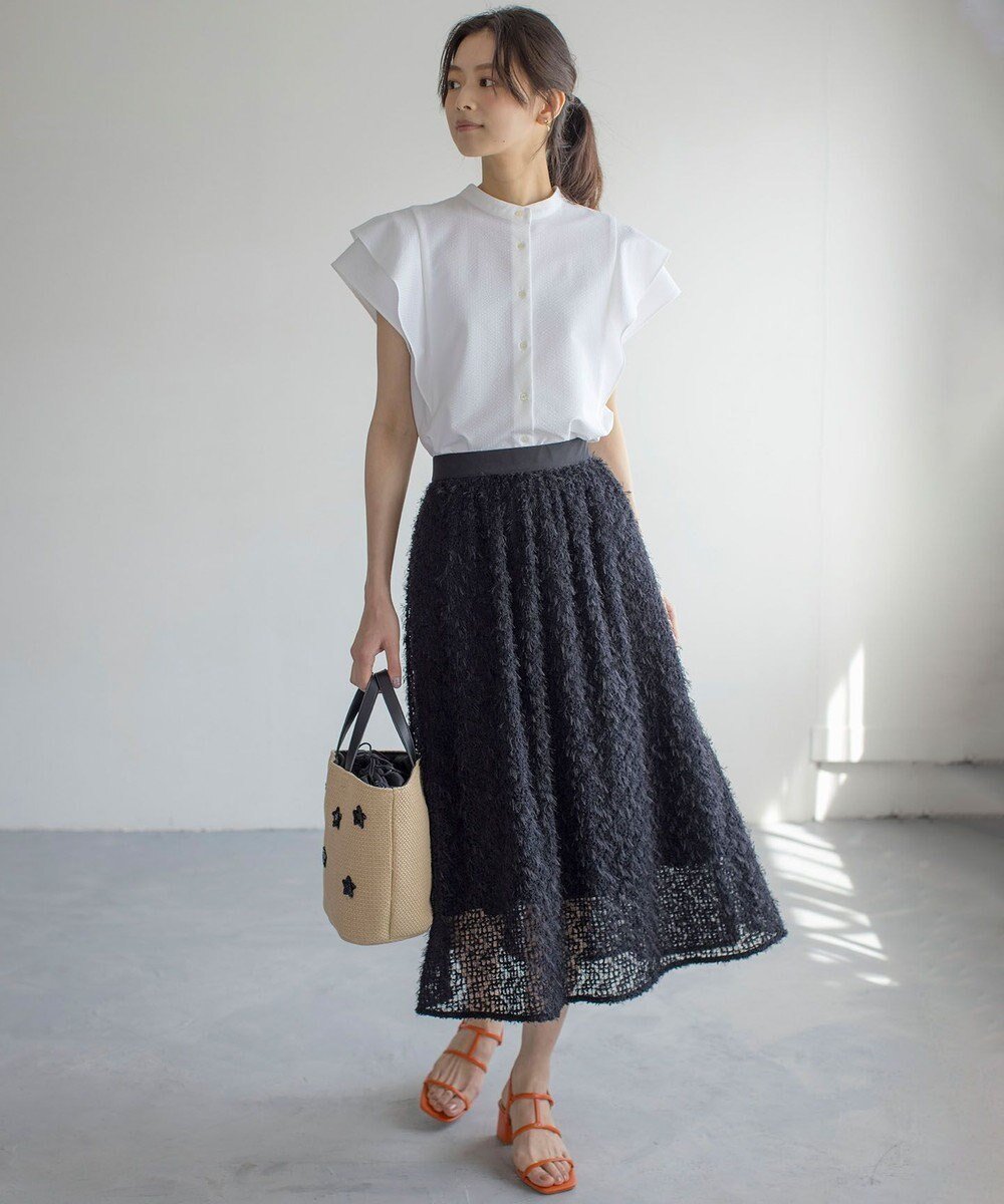 【組曲/KUMIKYOKU】のフェザーチュール スカート インテリア・キッズ・メンズ・レディースファッション・服の通販 founy(ファニー) 　ファッション　Fashion　レディースファッション　Fashion for Women　スカート　Skirts　春　Spring　キャミソール　Camisole, Spaghetti Strap Top　ギャザー　Gathered, Ruffled　シンプル　Simple, Minimal　S/S・春夏　SS, Spring/Summer, Warm Season　夏　Summer　ブラック系|ID: prp329100004850427 ipo3291000000035727526