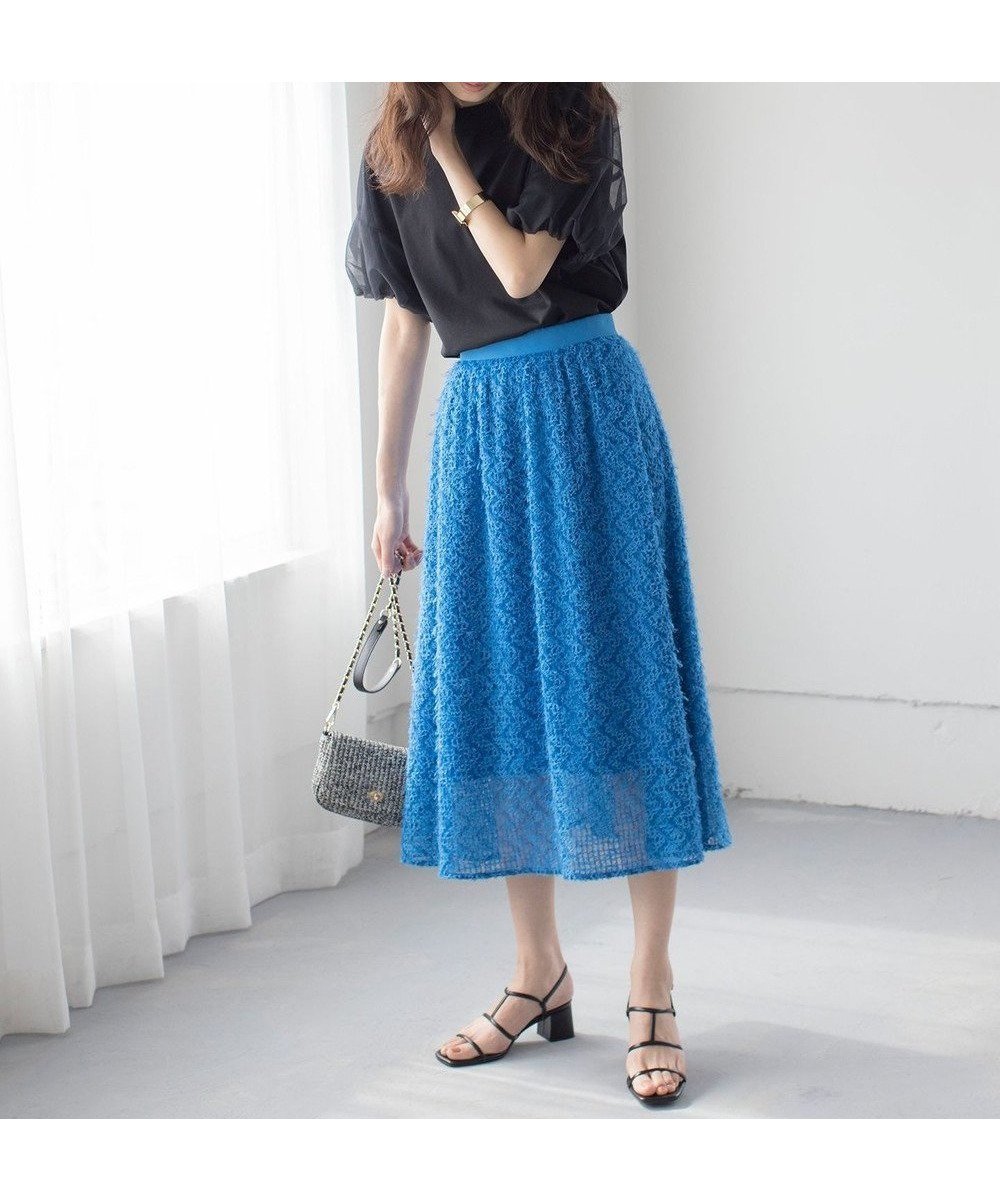 【組曲/KUMIKYOKU】のフェザーチュール スカート インテリア・キッズ・メンズ・レディースファッション・服の通販 founy(ファニー) 　ファッション　Fashion　レディースファッション　Fashion for Women　スカート　Skirts　春　Spring　キャミソール　Camisole, Spaghetti Strap Top　ギャザー　Gathered, Ruffled　シンプル　Simple, Minimal　S/S・春夏　SS, Spring/Summer, Warm Season　夏　Summer　ターコイズブルー系|ID: prp329100004850427 ipo3291000000035727530