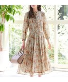 【ティアクラッセ/Tiaclasse】の【新色追加・洗える】花柄フリルドレープワンピース アイボリー|ID: prp329100004850428 ipo3291000000035724408