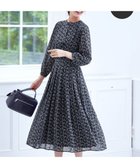 【ティアクラッセ/Tiaclasse】の【新色追加・洗える】花柄フリルドレープワンピース ブルー|ID: prp329100004850428 ipo3291000000035724424