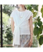 【23区/NIJYUSANKU】の【SLOW/一部店舗限定】ライトツイストコットン サッシュデザイン Tシャツ 人気、トレンドファッション・服の通販 founy(ファニー) ファッション Fashion レディースファッション Fashion for Women トップス・カットソー Cut & Sew Tops シャツ・ブラウス・オフィスカジュアル Elegant Blouses & Button-Ups ロングTシャツ・Tシャツ Longline T-Shirts & Tees カットソー・ベーシックTシャツ Cut-and-Sewn Tops / Stretch Tees & Basics 春 Spring カットソー Cut and Sewn Top シンプル Simple, Minimal スリーブ Sleeve, Long Sleeve / Short Sleeve タンク Tank Top, Sleeveless Top ドレープ Drape, Draping Fabric パープル Purple, Violet フレンチ French, French Style S/S・春夏 SS, Spring/Summer, Warm Season 夏 Summer 2025年 2025 2025春夏・S/S Spring/Summer 2025 SS25 thumbnail ホワイト系|ID: prp329100004850435 ipo3291000000035546161